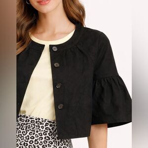 Talbots Black Crop Jacket